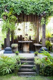 Hall Facade Curtain Bali Is Set Chair Timber Create A Natural Atmosphere Outdoor Backyard Outdoordecorations Garden Nook Backyard Garden Design