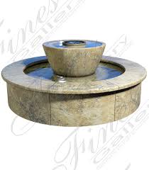 Now, fire pits can double as a lit musical water fountain for a unique entertainment feature with the magical water fountain kit. Marble Firepits Travertine Fire Pit Fountain Mfpt 014 Fine S Gallery Llc