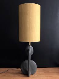 Handsculpted Table Lamp Concrete Silk Unique Table Lamps Unique Light Fixtures Lamp