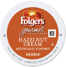 Folgers® gourmet selections® hazelnut coffee pods, medium roast, 18/box (2550063103). Baumann Paper List
