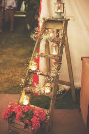 Its weathered design brings an element of adventure and whim while using its crafted rungs to hang towels. 40 Chic Ways To Use Ladder On Rustic Country Weddings Deer Pearl Flowers