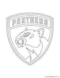 The florida panthers (colloquially known as the cats) are a professional ice hockey team based in the miami metropolitan area. Nhl Florida Panthers Logo Coloring Page Coloring Page Central