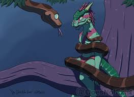 If haz questions, got some answers. 92397 Suggestive Artist Doesnotexist Kaa The Jungle Book Oc Oc Shows His Scales Argonian Fictional Species Reptile Snake Anthro Feral Disney The Elder Scrolls The Jungle Book Brown Scales Clothes Coiling Countershading Duo Duo Male
