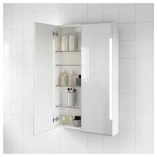 Storjorm Element Miroir 2ptes Eclairage Int Blanc 60x14x96 Cm Ikea Armoire De Toilette Avec Miroir Ikea Amenagement Toilettes