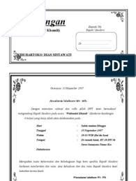 Pada umumnya, surat undangan rapat ini kerapkali digunakan oleh pihak sekolah untuk memberitahukan bahwa akan diadakan suatu kegiatan rapat dengan melibatkan. Contoh Surat Undangan Tahlil 40 100 1000 Hari Haul Doc Templat Undangan Undangan Desain Undangan