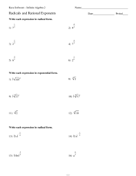 Kuta software infinite algebra 2 function inverses answers 1/3 downloaded from caruccigroup.com on february 13, 2021 by guest pdf kuta software infinite algebra 2. Radicals And Rational Exponents Worksheet Kuta Software Freeware Base