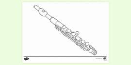 Oboe coloring page pages orchestra. Free Oboe Music Instrument Colouring Sheet Colouring Sheets