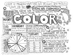 Art Elements Color Coloring Pages Notes In 2020 Elements Of Art Art Lessons Middle School Elements Of Art Color