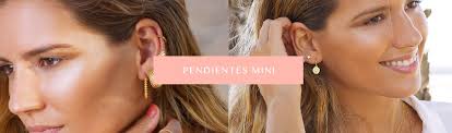 Pendientes Minis y Pendientes Pequeños en Plata y Oro para Mujer y Niña (4) 