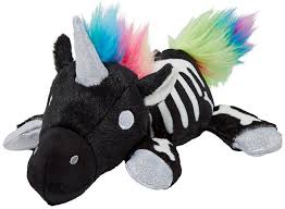 Buy Frisco Halloween Skeleton Unicorn Plush Squeaky Dog Toy Medium At Chewy Com Free Shipping And Th Halloween Dog Toys Unicorn Stuffed Animal Plush Dog Toys
