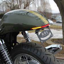 Triumph Thruxton Fender Eliminator Kit That Includes Rear Led Turn Signals Brake Light And License Plate Brack Triumph Thruxton Triumph Cafe Racer Motorcycle