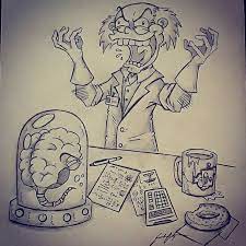 Mad Scientist Cartoon #Original #Madscientist #Evilbrain #Quantomtheory  #Sketchbook #Cartoon #Drawing | Scientist Cartoon, Mad Scientist, Evil  Scientist Art