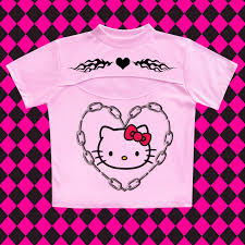This website contains information, links, images and videos of sexually explicit material (collectively, the sexually explicit material). Emo Kitty Heart Keyhole Tee In 2021 Hello Kitty Clothes Kitty Clothes Hello Kitty Shirt