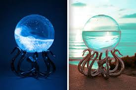 The object of orb is simple. This Glass Orb Filled With Bio Luminescent Plankton Is Brighter Than My Future Yanko Design