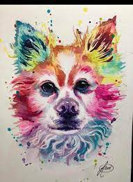 Turn your photos into paintings. Colorful Pet Portrait Me Watercolor 2019 Art