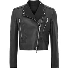 Reiss Phoebe Bonded Leather Jacket Black Leather Jacket Leather Jackets Women Stand Collar Jackets