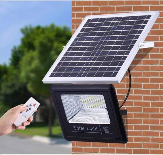 Solar flood light installation in Kenya