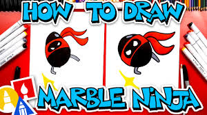 How to draw a cartoon ninja. How To Draw Marble Ninja From Youtube Kids Art For Kids Hub