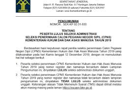Pengumuman hasil ujian skd cpns kemenkumham ta 2019 2020. Berikut Hasil Seleksi Administrasi Cpns 2019 Di Kemenkumham 74 000 Pelamar Lolos Halaman All Kompas Com