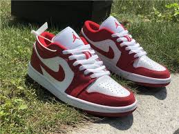 2020 Cheap Air Jordan 1 Low Gym Red White 553558 611 In 2020 Air Jordans Air Jordans Retro Jordan 1 Low