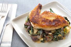 Pan Roasted Chicken With Lacinato Kale Purple Potato Hash Recipe Chicken Supreme Purple Potatoes Recipes