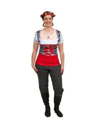 Costume Dirndl Realistic Faux Red Shirt Oktoberfest Costume Dirndl Oktoberfest Costume Oktoberfest Outfit
