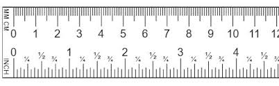 How to read a ruler cm side. Actual Size Online Ruler Mm Cm Inches Screen Measurements