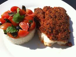 Dos De Cabillaud Terre Et Mer Sous Son Crumble De Chorizo Olive Recettes Recette Dos De Cabillaud Recette Cuisine