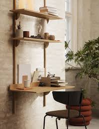 For the decor, i used wooden slats on the wall. Sector Desk Ferm Living Wall Desk Buy Ferm Living Online