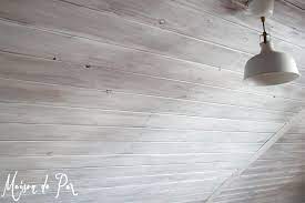 Find faq about shiplap walls. Remodelaholic How To Whitewash A Plank Wall And Ceiling
