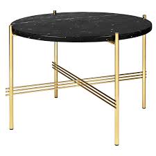 Ballantine i black/brown round wood coffee table. Ts Round Coffee Table Small Black Marble Brass Rouse Home