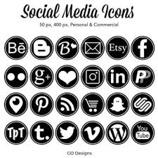 Or, skip the domain name altogether. Round Social Media Icons Black White These Social Buttons Are Perfect For Blogs Wordpress Blogger Squarespace As Social Media Icons Social Media Icon