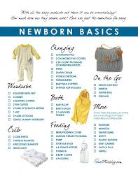 Newborn Basics Registry Checklist Baby Checklist Newborn Checklist Baby Essentials