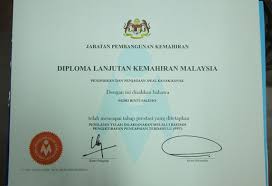 Sijil kemahiran malaysia offers five (5) levels of authentication most importantly, all documents are to be sent to: Sadri Terima Diploma Lanjutan Kemahiran Malaysia Tahap 5