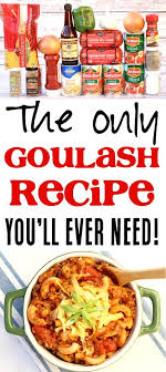 Goulash Recipes This Easy Ground Beef One Pot American Goulash Recipe Will Completely Transform Dinner It S Lo Goulash Recipes Easy Goulash Recipes Recipes