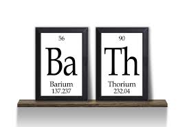 Bath Periodic Table Framed 2 Piece Wall Plaque Set Etsy Bath Decor Table Frame Wall Plaques
