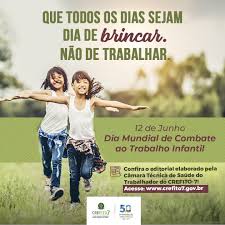 Trabalho infantildefina criança e trabalho separadamente.o trabalho infantil nos eua tem sido motivo de preocupação. 12 De Junho Dia Mundial De Combate Ao Trabalho Infantil Conselho Regional De Fisioterapia E Terapia Ocupacional