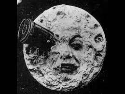 Moon with rocket in eye. A Trip To The Moon The 1902 Science Fiction Film By Georges Melies Youtube