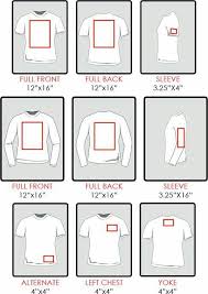 Sizing Chart For Designing With Htv On A T Shirt Screen Printing Cricut Silhouette Cameo