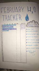 February Water Tracker Bullet Journal Water Tracker Bullet Journal Mood February Bullet Journal