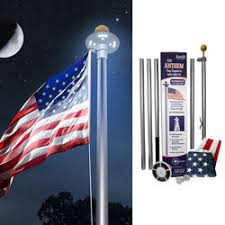 You may be interested in this article if you are considering purchasing a flagpole or have already purchased one but don't have lastly, consider lighting. Anthem Ground Set Residential 20 Ft Flagpole Kit With Solar Light Flagandbanner Com