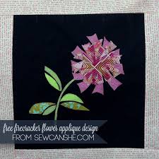 Thanks to this material, the finished bag holds its. Firecracker Flower Applique Design From The Sewcanshe Applique Of The Month Club Sewcanshe Free Sewing Patterns Tutorials