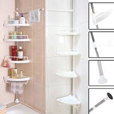 This is an amazing corner storage unit for a small space. Amazon Com Kchex New Bathroom Bathtub Shower Caddy Holder Corner Rack Shelf Organizer Accessory Everything Else