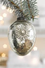 Antique Jewel Decoration Silver Christmas Gold Christmas Mercury Glass Christmas