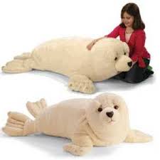 Jumbo Stuffed Seal Giant Gund Chipper Harp Seal Gund Dinosaur Stuffed Animal Animals