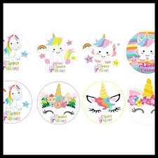 Desain sticker ulang tahun stiker label murah. Jual Terbaru Unicorn Label Ulang Tahun 5cm Ultah Stiker Isi 20pc Baru Di Lapak Jaya Shop Bukalapak