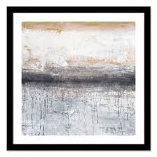 Winter Lake Horizon Framed Acrylic Painting Print Painting Prints Winter Lake Painting