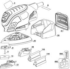 Black And Decker Mouse Sander Parts List Black Decker Ms800b Mouse Detail Sander Type 1 Parts And Accessories At Partswarehouse