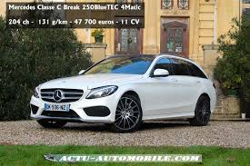 Essai Nouvelle Mercedes Classe C Break 250 Bluetec