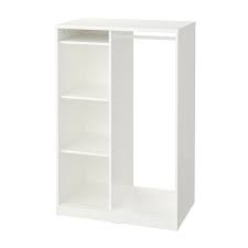 In addition, the frame is not as sturdy when it stands on its own. Syvde White Open Wardrobe Ikea